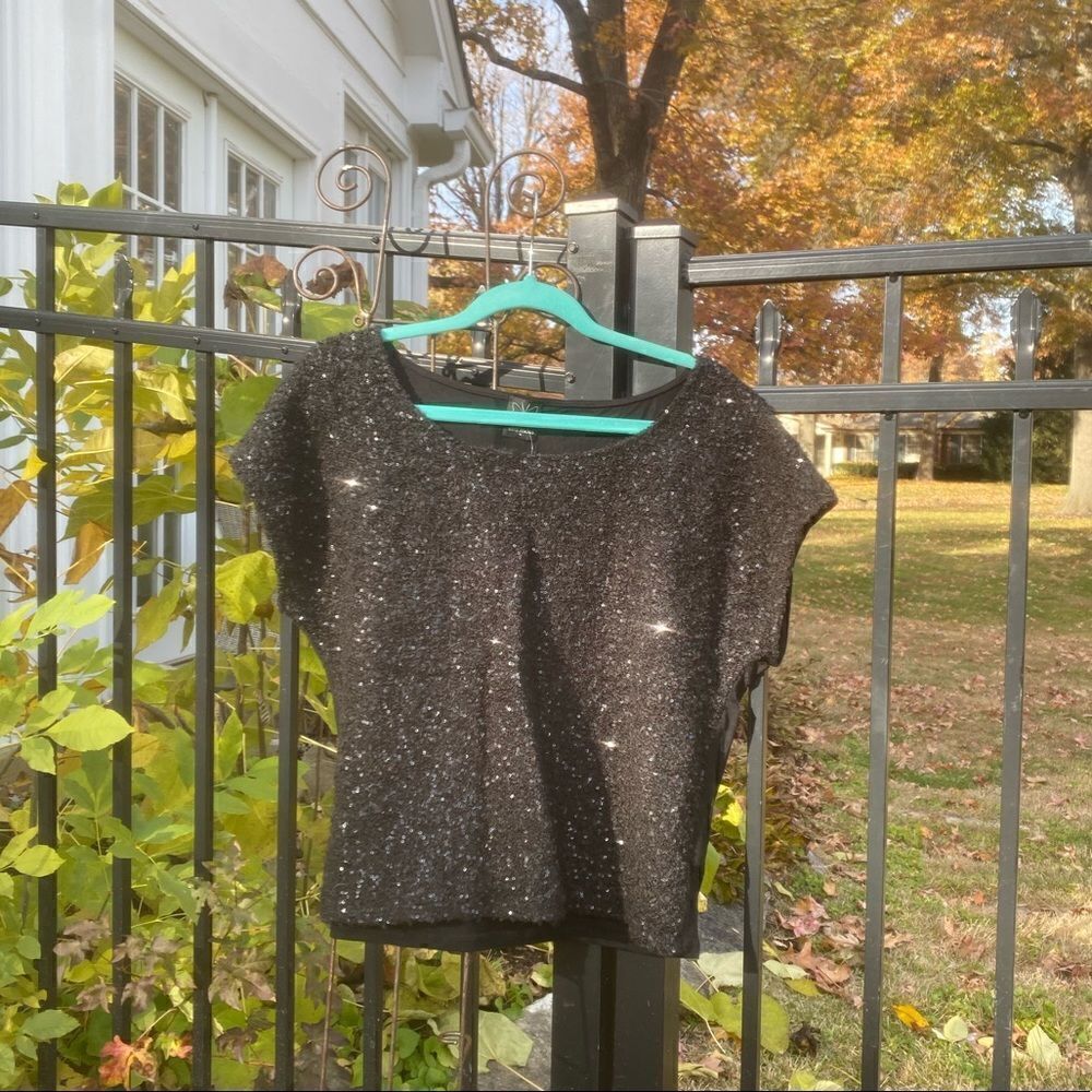 Ella Moss Sequin Sweater Top NWT